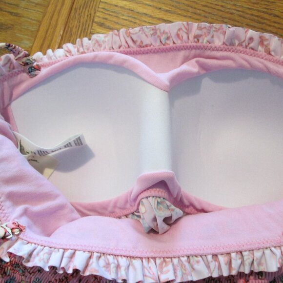 Jessica Simpson Women's Smocked Ruffled Covertible Tankini Top NWT Sz S - Picture 11 of 13